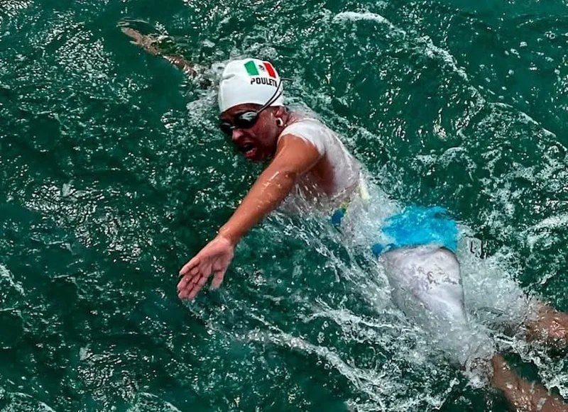 Colima’s Pouleth Carbajal swims the English Channel