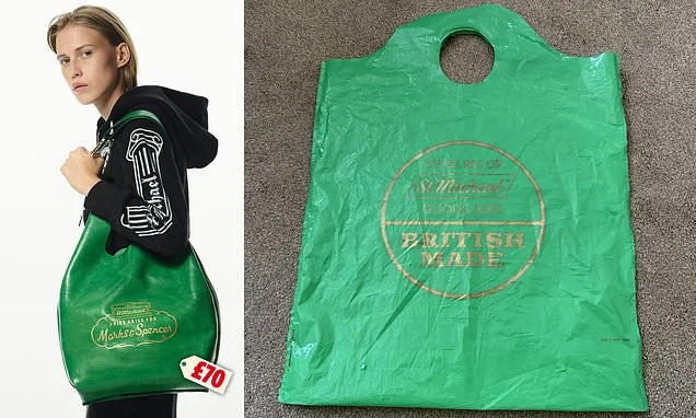 Are they taking the St Michael? Cult brand's £70 tote... based on 1970s-style M&S carrier bag