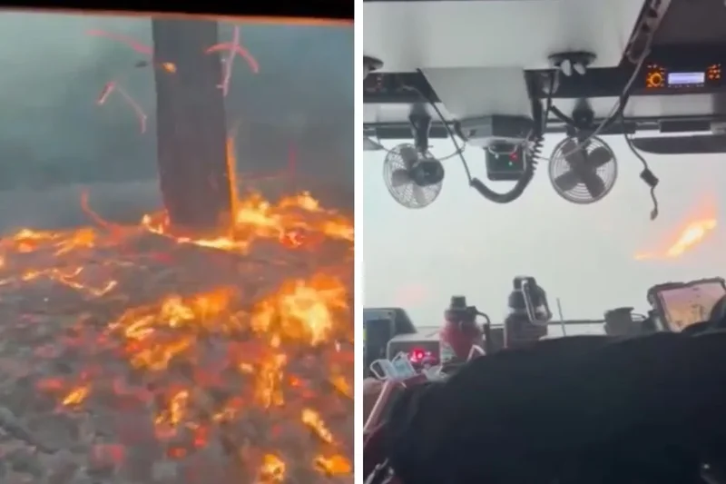 Inside a firefighter’s cab on the front lines of Washington’s raging wildfires