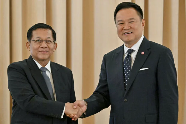 Myanmar ex-junta chief on first Thailand trip as civilian leader
