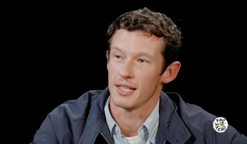 Callum turner takes on the Hot Ones spicy wings, keeps his cool