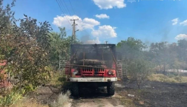Russians strike fire truck in Zaporizhzhia region, two rescuers injured