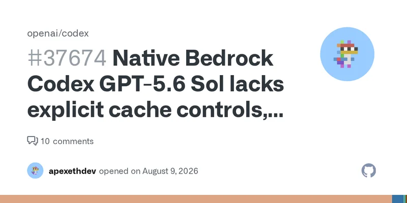 Codex on AWS bedrock bug causing 10x charges