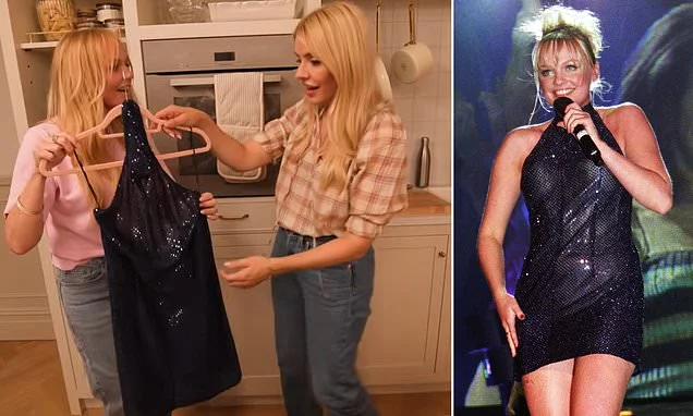 Emma Bunton takes her original 1997 BRIT Awards dress out of archive to surprise best pal Holly Willoughby on her Together show - and reveals she has a wardrobe full of Baby Spice looks