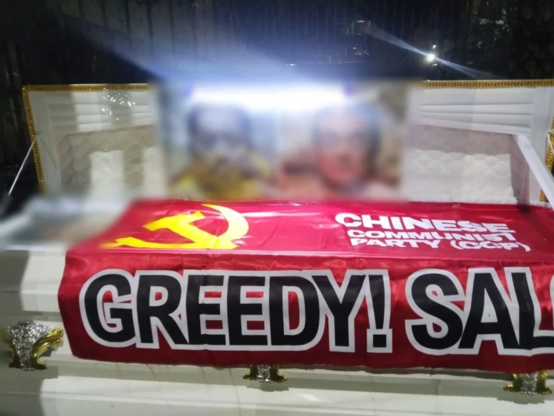 Five caskets with anti-China, anti-communist messages dumped around Metro Manila