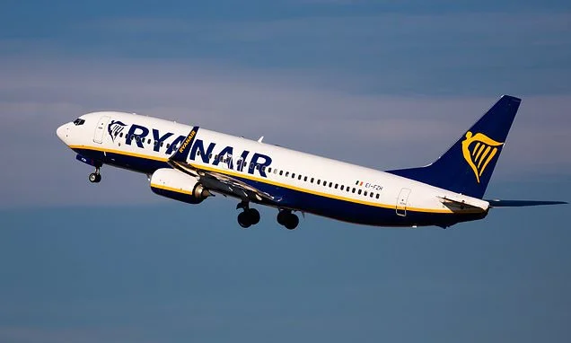 Furious Brit delays Ryanair flight for an hour after his wife is prevented from joining him on overbooked jet - before he is fined £2,500 over the disruption
