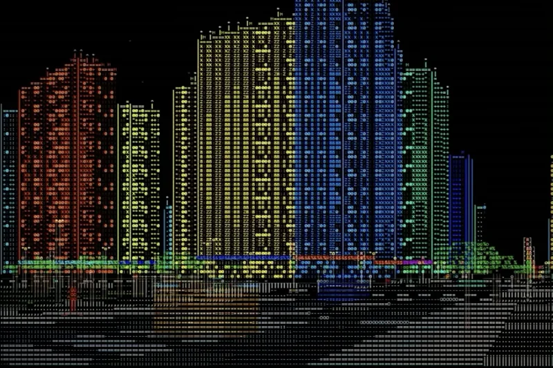 This 3D ASCII Cyberpunk City Should Absolutely Be Turned Into a Full Game