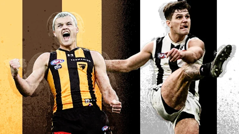 Two forwards, two mindsets: The contrasting philosophies driving the Hawks and Magpies