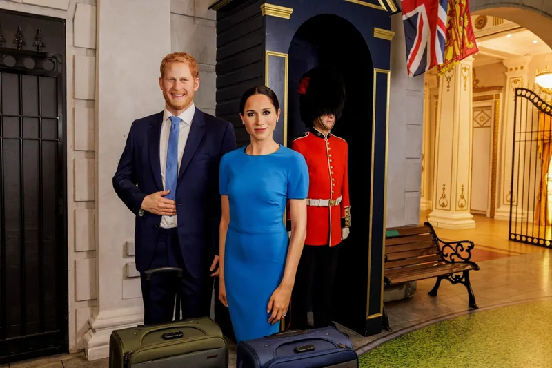 Suitcase added to Meghan and Harry waxworks at Madam Tussauds