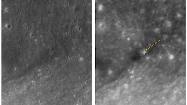 Here's the mark a SpaceX rocket crash left on the moon