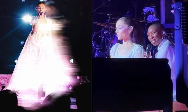 Ariana Grande reunites with Wicked co-star Cynthia Erivo for two duets during London concert