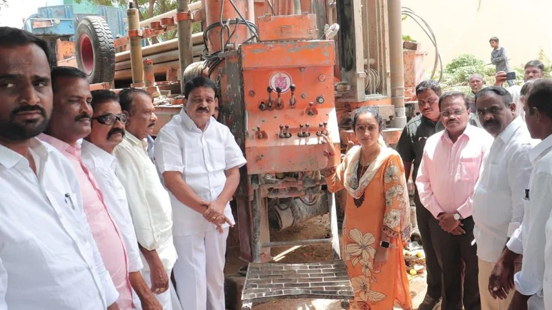 MLA launches new borewells to address drinking water problems in Puttaparthi
