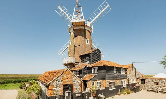 It's beautiful! Stunning 10-bedroom windmill home where James Blunt spent his childhood hits the market for £2.65million