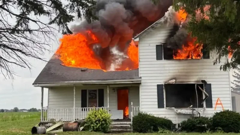 Illinois farmhouse becomes final training ground for 100 firefighters