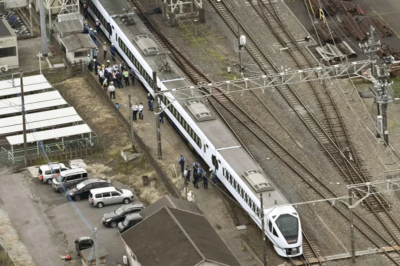 Express train hits and kills 4 workers at a railway station in Japan