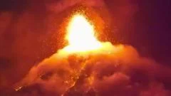 Guatemala volcano eruption sends lava spewing into the air