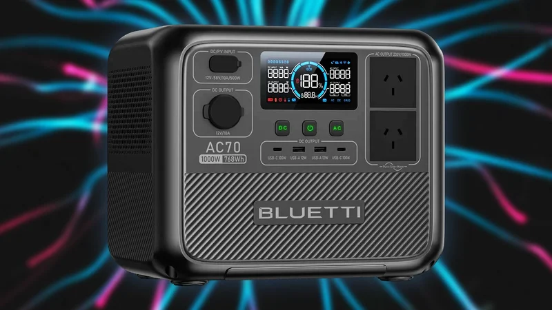 Bluetti's Popular AC70 768Wh 1,000W LiFePO4 Power Station With 5 Year Warranty Drops to $220