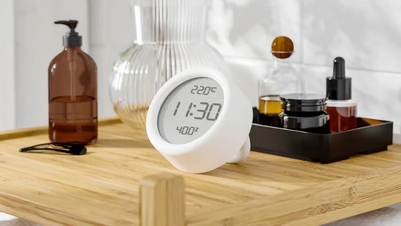 IKEA’s super-cheap bathroom gadget combines a clock, thermometer and humidity reader in one — so you can quickly check how late you are for work