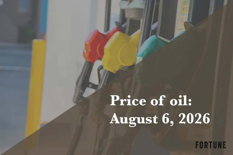 Current price of oil as of August 6, 2026