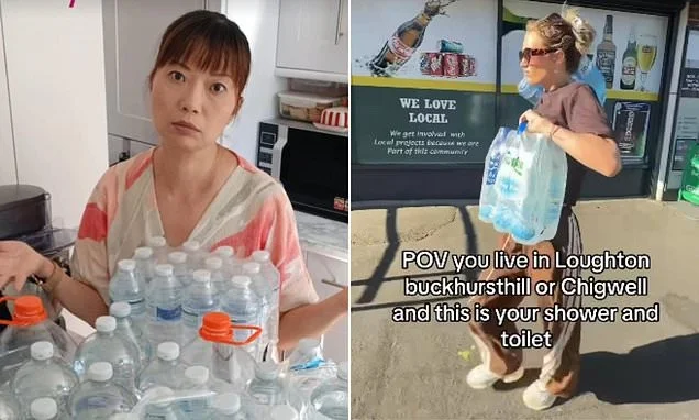 Love Island's Georgia Harrison and a Bake Off star are among 10,000 homes without running water for six days amid heatwave