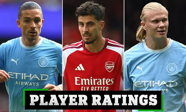 Arsenal 3-0 Man City PLAYER RATINGS: Who lacked bite and physicality for Enzo Maresca? Which Arsenal star ran the show? And which 'unusually tentative' defender only managed a 4.5 out of 10?