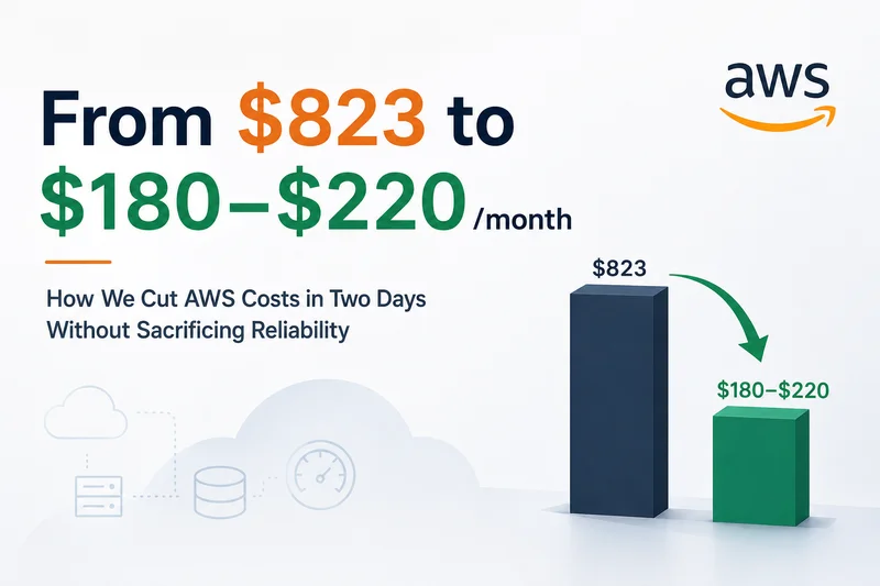 From $823 to $200: A Practical AWS Cost Optimization Case Study
