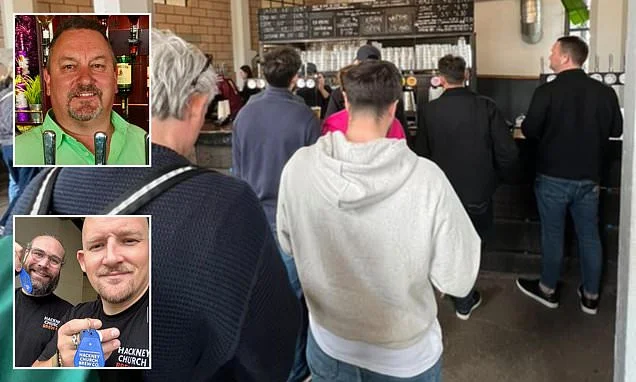 Publicans call last orders on single-file queuing at bars and warn the Covid-era quirk is 'sucking all the joy' out of the Great British boozer