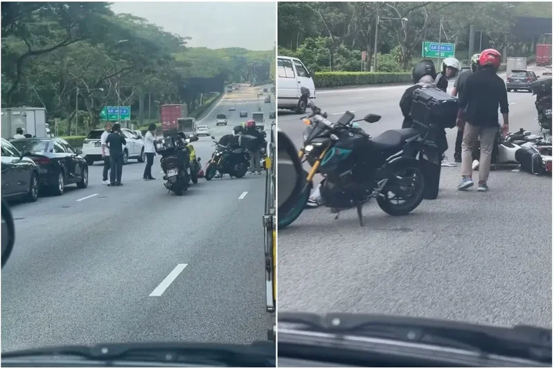 Police looking for car driver involved in PIE accident that injured motorcyclist