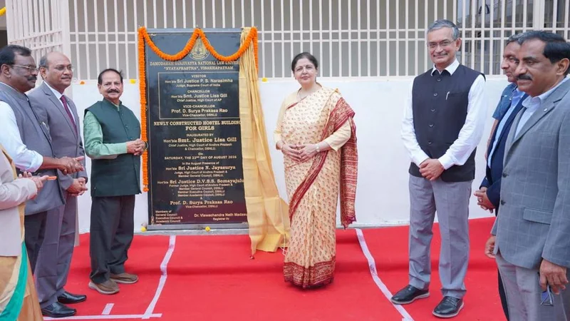 Andhra Pradesh High Court Chief Justice urges DSNLU students to set clear goals and aspire to be pioneers