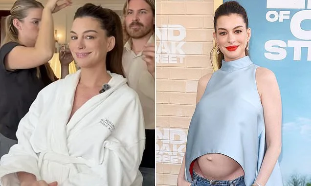 Anne Hathaway, 43, hits back at trolls who claim she is FAKING her pregnancy... after she was roasted over 'ridiculous' maternity outfit
