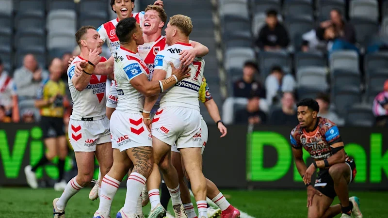 Dragons down Tigers in battle of cellar dwellers; Knights keep top four dream alive