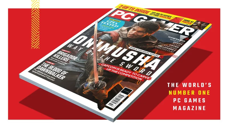 PC Gamer magazine's new issue is on sale now: Onimusha: Way of the Sword, with a huge A1 poster and Top 100 games mini-mag