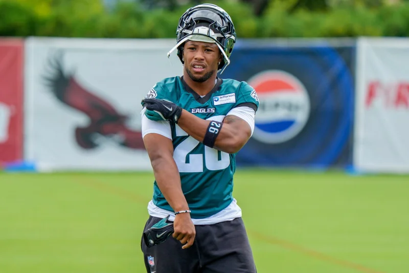 Eagles running back Saquon Barkley was inspired by Barry Sanders serving his teammates
