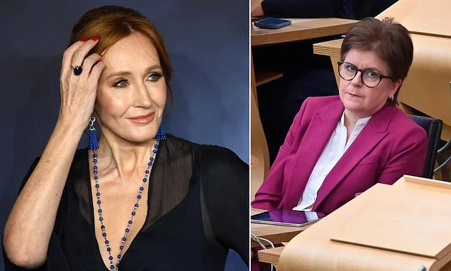 JK Rowling calls Nicola Sturgeon a 'world-class misogynist' and the 'blindest wife ever' as she reignites feud with former SNP leader