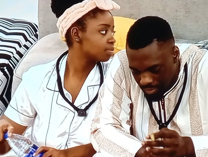 BBNaija 11: ‘It’s disrespectful’ – Gerald scolds girlfriend, Kamsy for dancing with other men