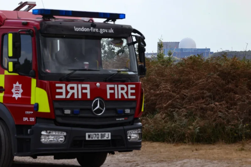 Vehicle fire spreads to heathland as crews tackle blaze in Hampshire