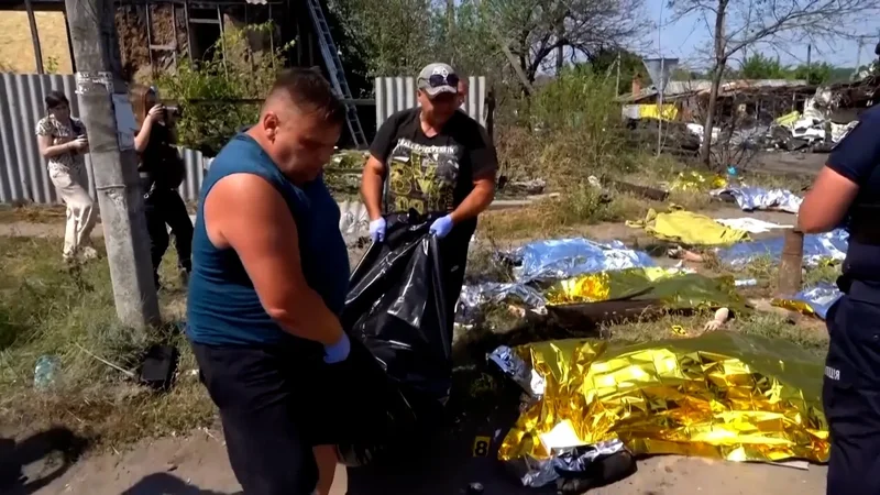 Russian missile strike kills 10 civilians in Kharkiv