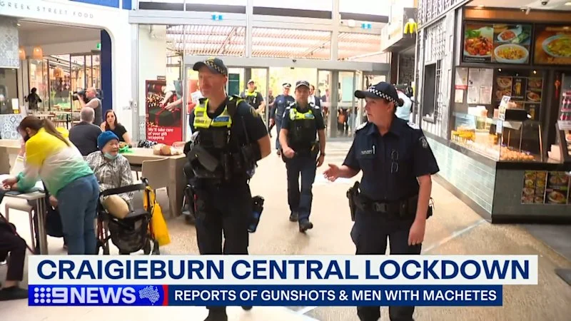 Melbourne shopping centre plunged into lockdown following gunshots