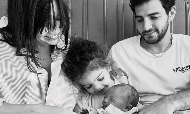 Daisy Lowe welcomes her second child: Model shares photos of her 'sweet baby boy' as she thanks her 'hero' husband Jordan Saul for being 'the greatest birthing partner'
