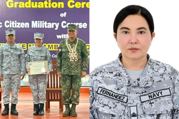 Lorna Tolentino now a Philippine Navy reservist