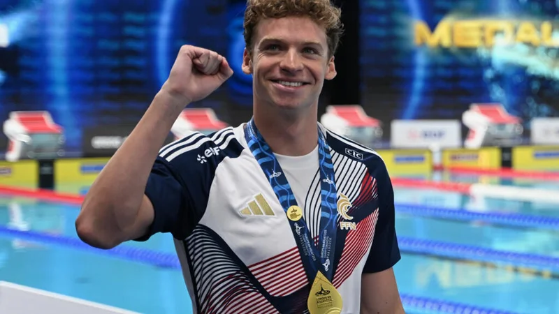 France's Léon Marchand wins first European title in front of home crowd