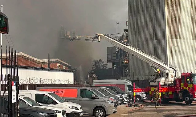 Homes evacuated and major incident declared as fire breaks out at showroom