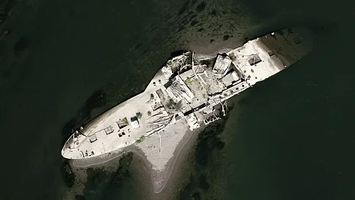 Drought on Serbia's Sava River reveals long-lost WWII shipwreck