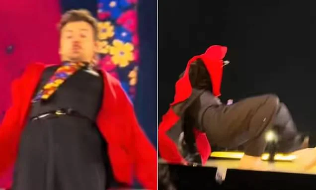 Harry Styles trips up on stage AGAIN but manages to seamlessly continue his song on tour in Mexico
