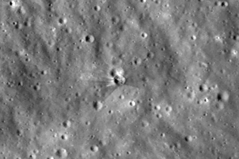 New images show moon crater carved by SpaceX rocket