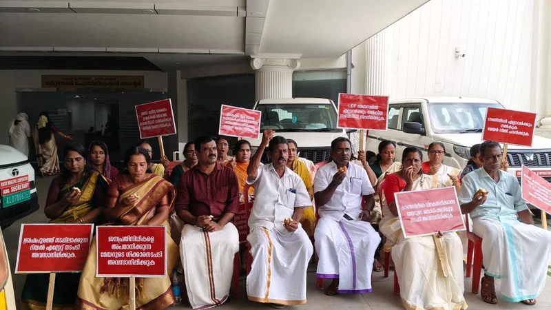 LDF boycots Kochi Corporation’s Onasadya, stages sit-in protest with buns over alleged undemocratic ways