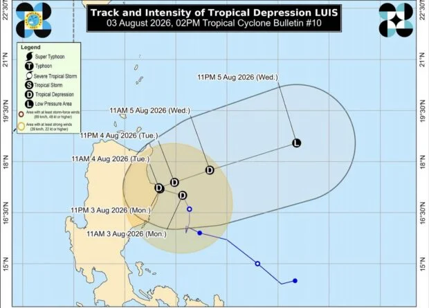TD Luis maintains strength while moving over Isabela coastal waters