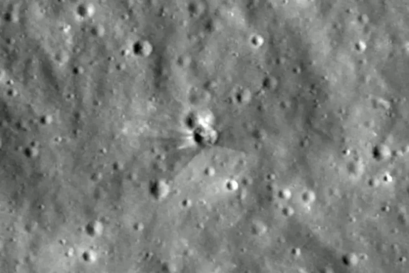 Crater left by SpaceX rocket after it crashed into the moon at 5,400mph seen in new images