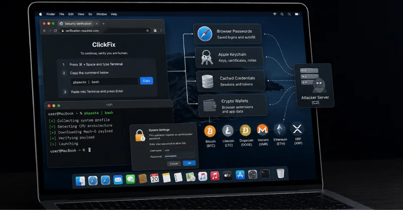 ClickFix Attacks Deliver macOS Stealer That Can Drain Crypto Wallets
