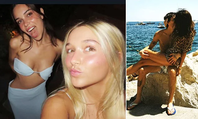 Jackie Apostel stuns in a cut-out dress while larking around with 'bestie' Harper and shares picture of herself kissing boyfriend Cruz on Italian holiday with the Beckhams